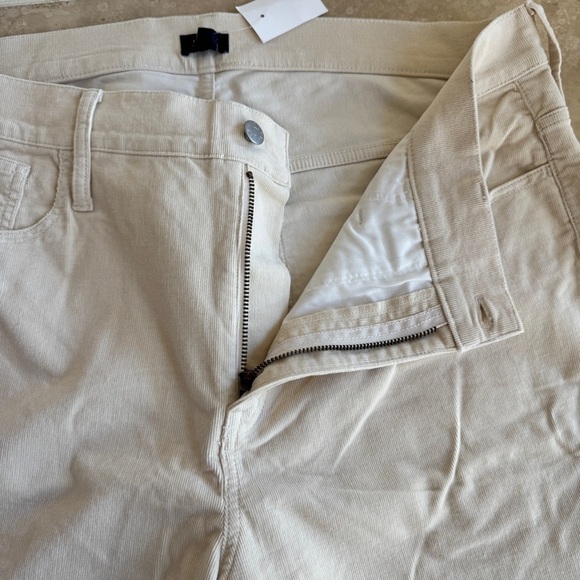 J Crew Factory Ivory Corduroy Full Length Essential Straight Womens Size 35 Tall - Picture 6 of 13